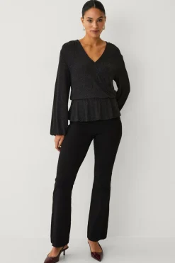 Ellos Collection Top med peplumdesign Sort