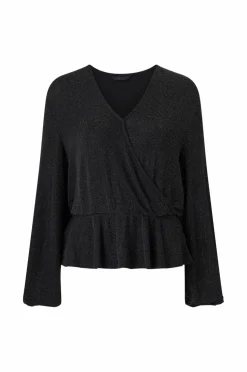 Ellos Collection Top med peplumdesign Sort
