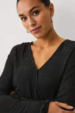 Ellos Collection Top med peplumdesign Sort