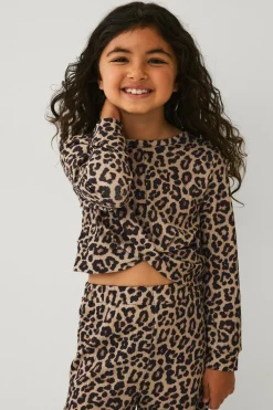 Ellos Toppe & T-Shirts>Collection Top med knudedetalje leopardmønstret