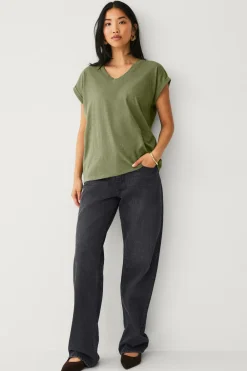 Ellos Collection Top med v-hals Grøn Online