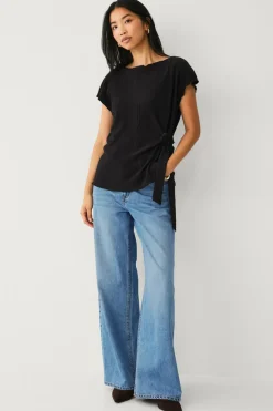 Ellos Collection Top med bindedetalje sort Hot