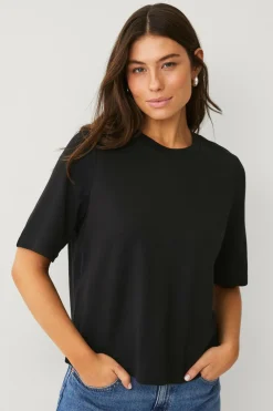 Ellos Basistøj>Collection Top i kraftig strik Sort