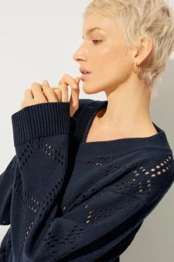 Ellos Trøjer & Cardigans>Collection Trøje Solveig Marineblå