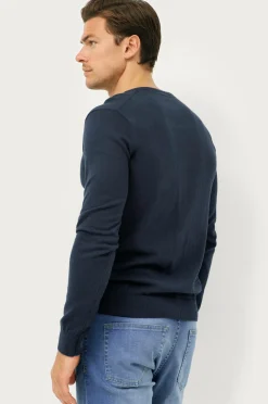 Ellos Collection Trøje med V-hals Marineblå Outlet