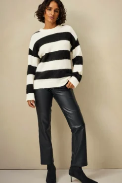 Ellos Collection Trøje Hilda Sort/hvid Discount