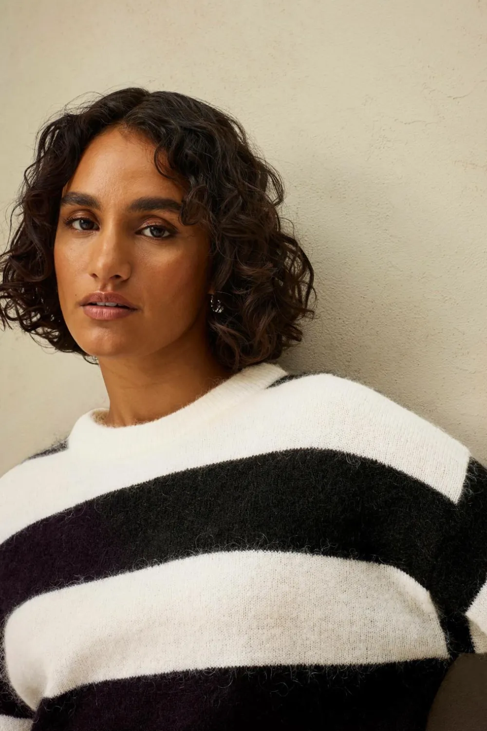 Ellos Collection Trøje Hilda Sort/hvid Discount