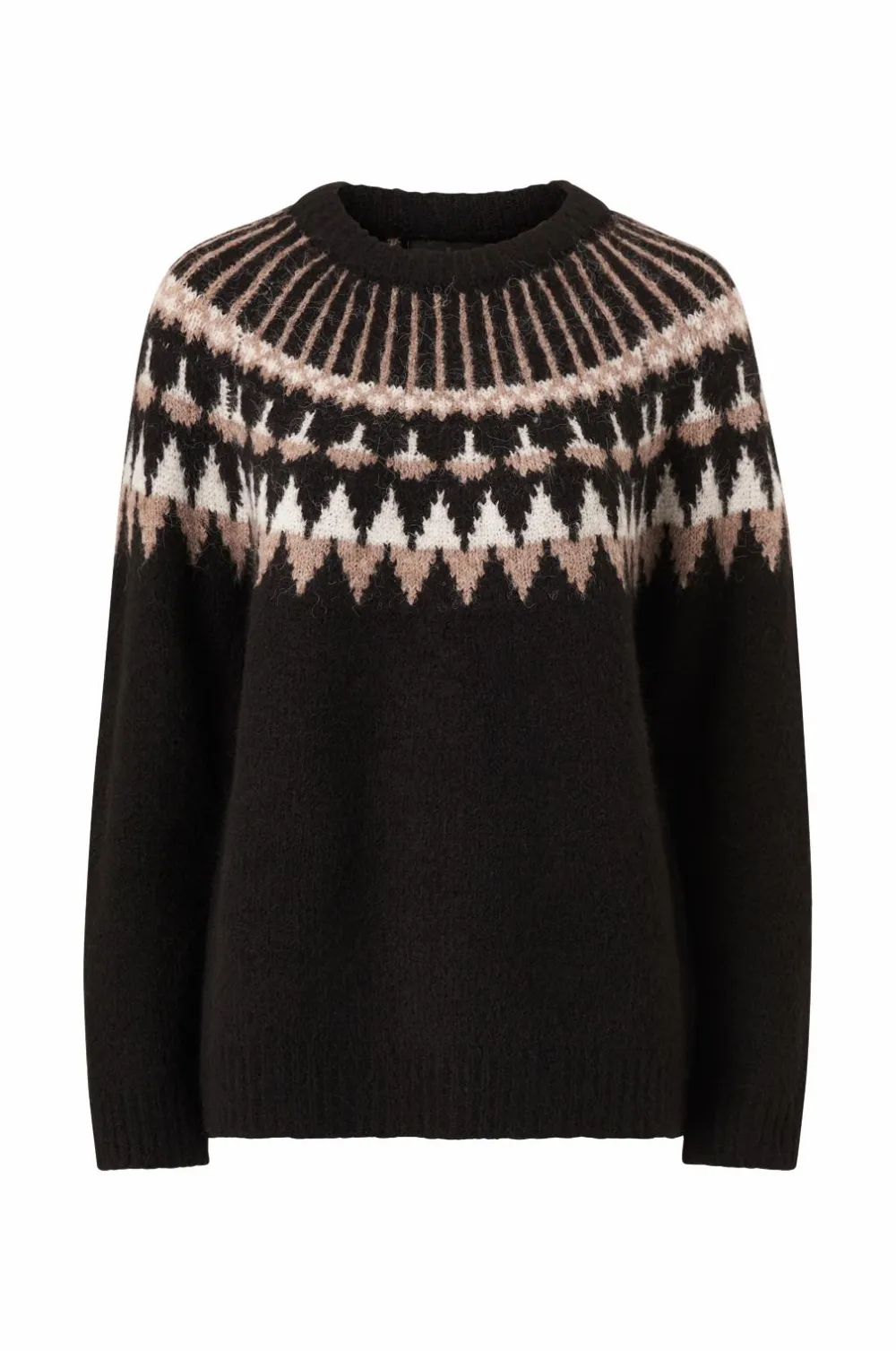 Ellos Trøjer & Cardigans>Collection Trøje Jonna Sortmønstret