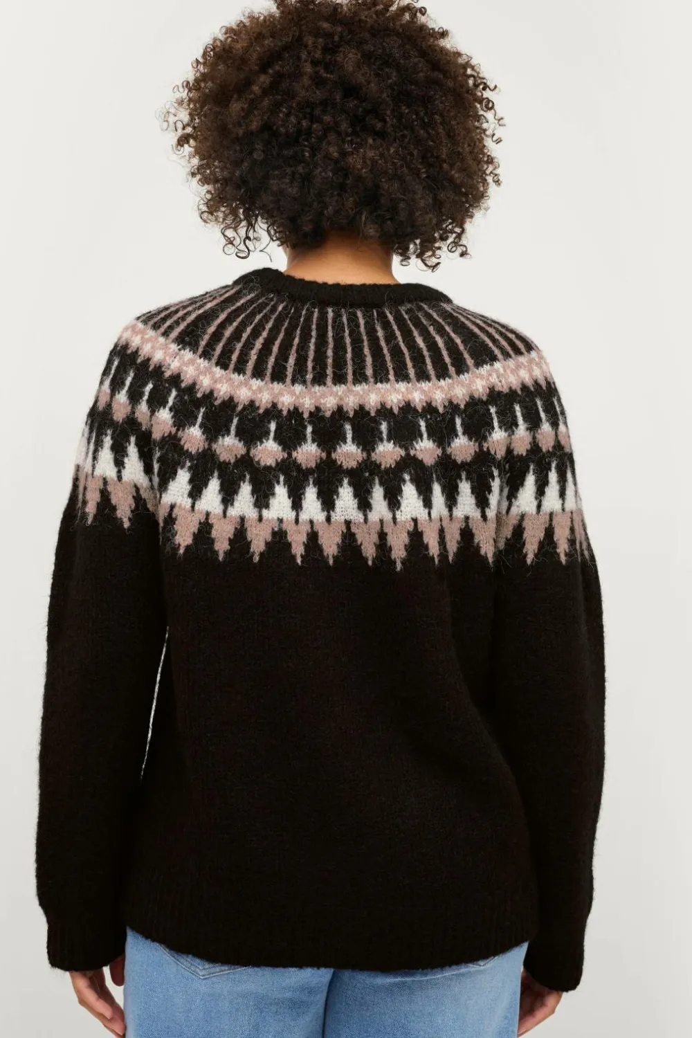 Ellos Trøjer & Cardigans>Collection Trøje Jonna Sortmønstret