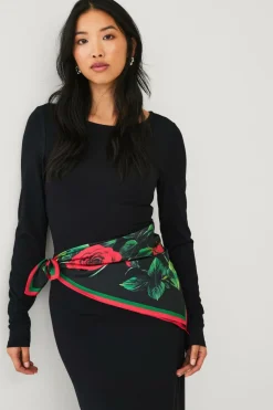 Ellos Tørklæder & Halstørklæder>Collection Tørklæde rosmønstrad