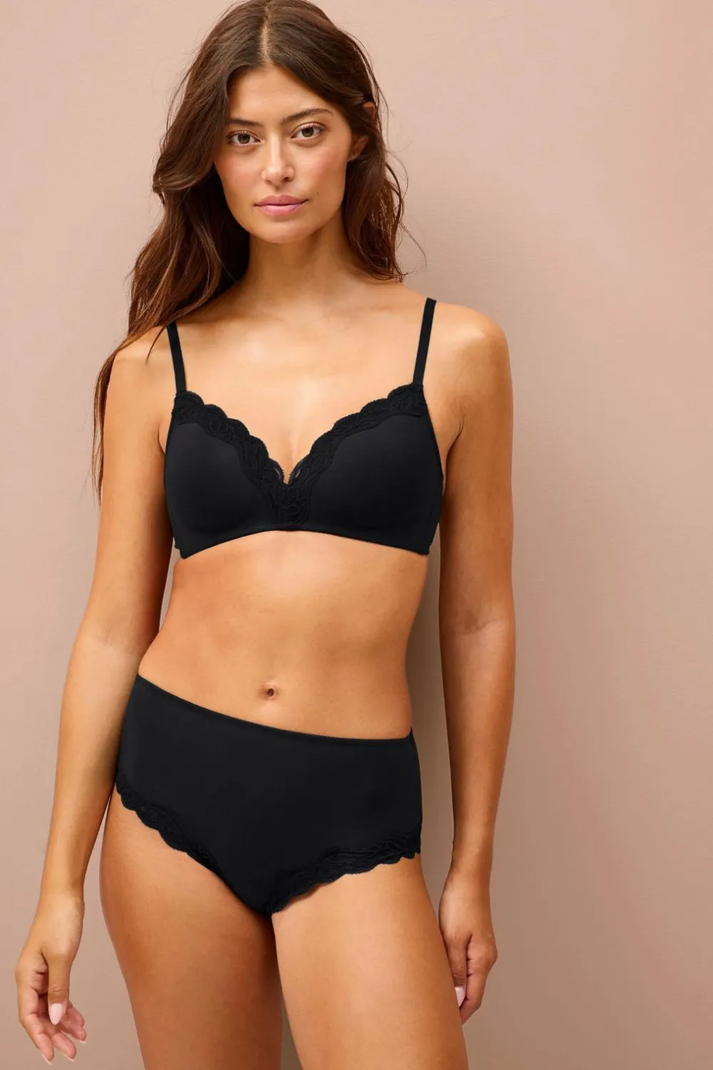 Ellos Trusser>Collection Trusser med brasiliansk snit 3-pak Sort rosa lilla solid