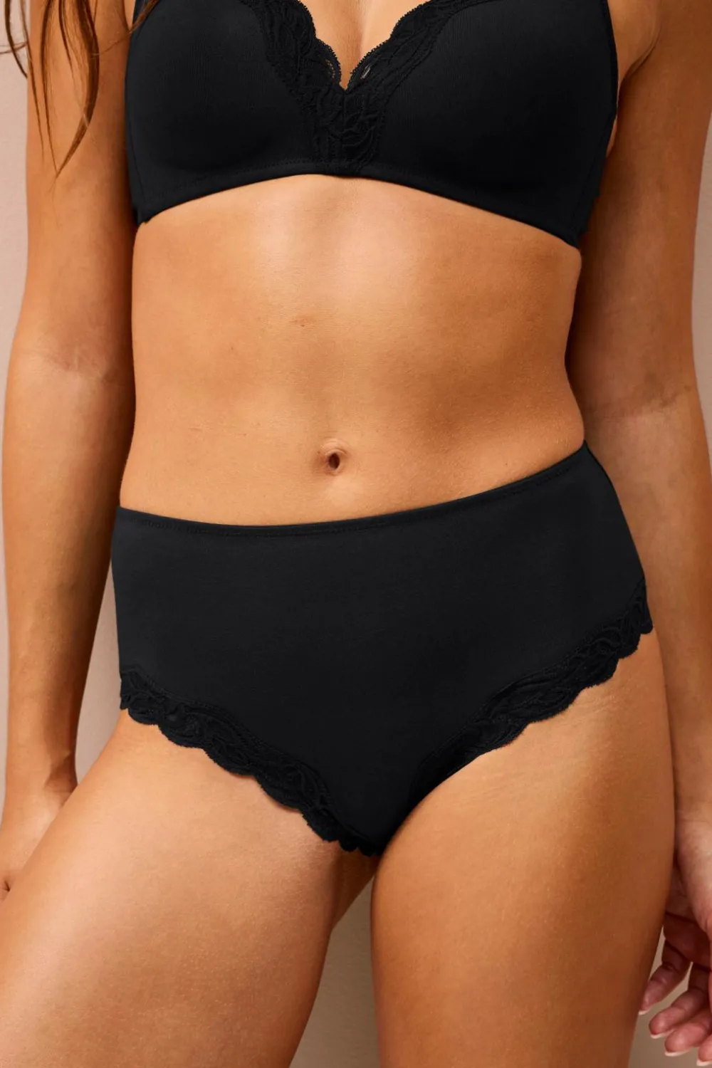 Ellos Trusser>Collection Trusser med brasiliansk snit 3-pak Sort rosa lilla solid