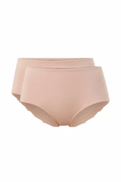 Ellos Collection Trusser med blonder bagpå, 2-pak Beige Outlet