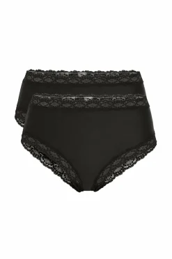 Ellos Collection Trusser med blonder i taljen Sort Online