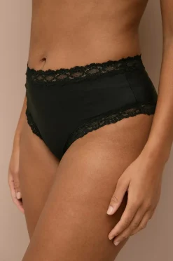 Ellos Collection Trusser med blonder i taljen Sort Online