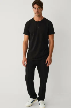 Ellos T-Shirts & Tanktoppe>Collection T-shirt med knaplukning Sort