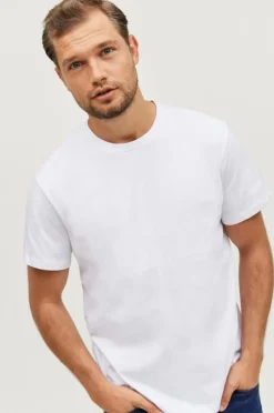 Ellos Basistøj|Nattøj & Homewear>Collection T-shirt Sam i ekstra kraftig jersey Hvid
