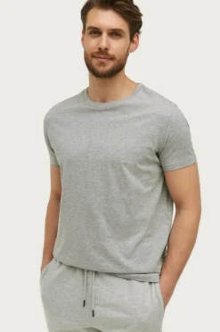Ellos Basistøj|T-Shirts & Tanktoppe>Collection T-shirt med rund hals Gråmeleret