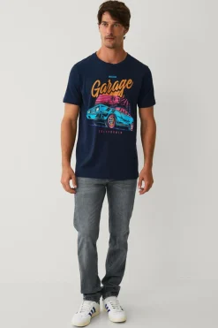 Ellos Collection T-shirt med print marineblå Discount