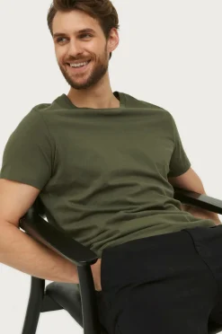 Ellos Basistøj|T-Shirts & Tanktoppe>Collection T-shirt med rund hals Skovgrøn