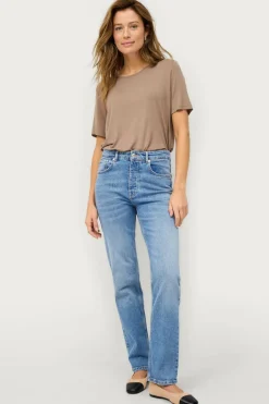 Ellos Collection T-shirt i viskosestrik Brun Online