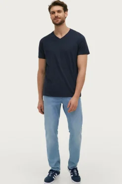 Ellos Collection T-shirt Karl V-neck Marineblå Outlet