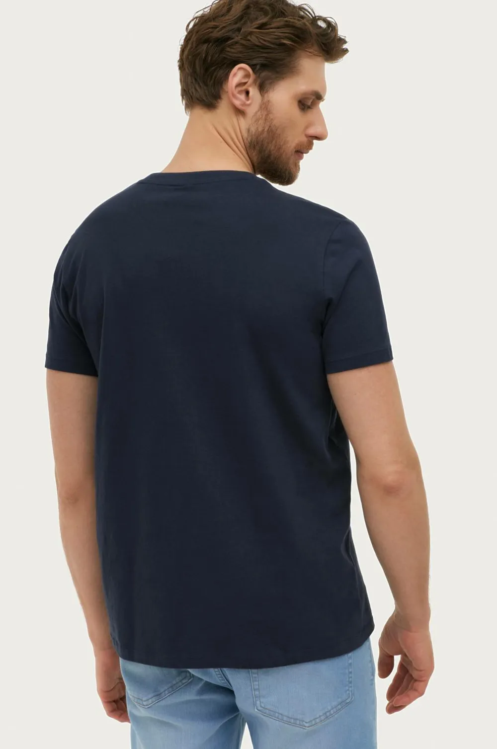 Ellos Collection T-shirt Karl V-neck Marineblå Outlet