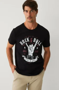 Ellos Collection T-shirt med print Sort Best