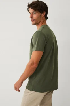 Ellos Collection T-shirt med knaplukning Grøn Clearance