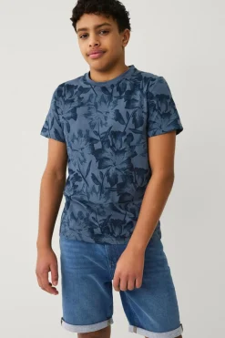 Ellos Toppe & T-Shirts>Collection T-shirt med printet mønster Hvid blomstermønstret