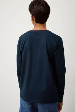 Ellos Collection T-shirt LS Basic Marineblå Outlet