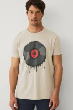 Ellos T-Shirts & Tanktoppe>Collection T-shirt med tryk Beige