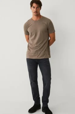 Ellos Collection T-shirt med rund hals Lys beigemeleret Hot