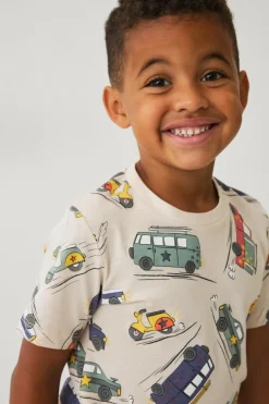 Ellos Collection T-shirt Beige bilmønster Hot