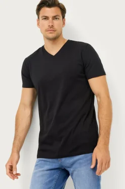 Ellos Basistøj|T-Shirts & Tanktoppe>Collection T-shirt Karl 3-pak Black mdf/metal