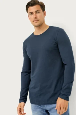 Ellos Collection T-shirt Keith L/S Marineblå Online