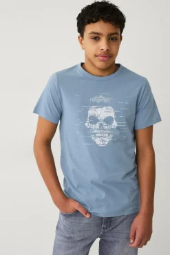 Ellos Toppe & T-Shirts>Collection T-shirt i bomuld Vintage blå