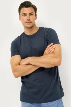 Ellos Basistøj|T-Shirts & Tanktoppe>Collection T-shirt med rund hals Marineblå