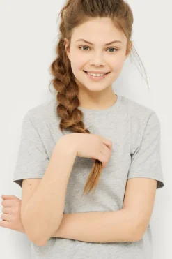 Ellos Basistøj|Toppe & T-Shirts>Collection T-shirt Basic Lysegrå melange