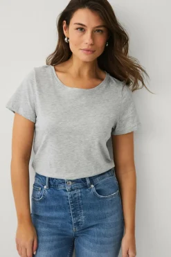 Ellos Basistøj>Collection T-shirt Crew Neck Gråmeleret