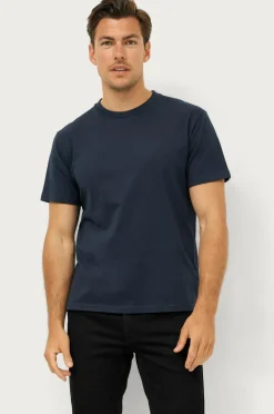Ellos Collection T-shirt Sam i ekstra kraftig jersey Marineblå Outlet