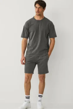 Ellos T-Shirts & Tanktoppe>Collection T-shirt i vasket bomuld Mørkegrå