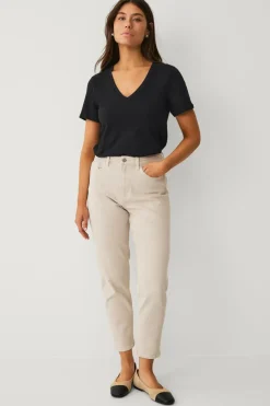 Ellos Basistøj>Collection T-shirt med v-hals Sort