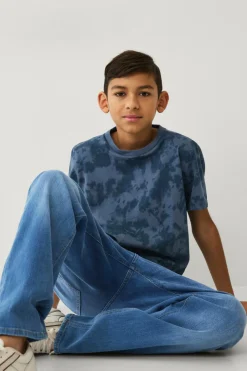 Ellos Toppe & T-Shirts>Collection T-shirt med printet mønster Blåmønstret