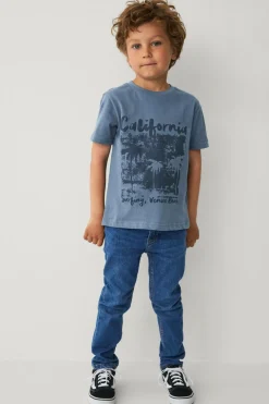 Ellos Collection T-shirt i bomuld Dæmpet blå Online