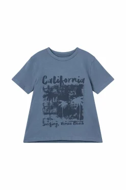 Ellos Collection T-shirt i bomuld Dæmpet blå Online