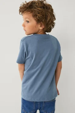 Ellos Collection T-shirt i bomuld Dæmpet blå Online