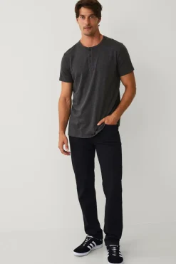 Ellos T-Shirts & Tanktoppe>Collection T-shirt med knaplukning Antracitmelange