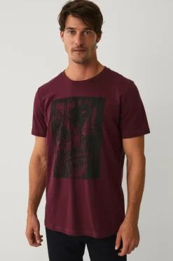Ellos T-Shirts & Tanktoppe>Collection T-shirt med print vinrød