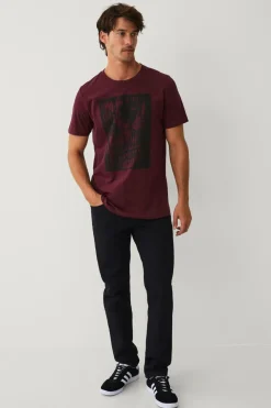 Ellos T-Shirts & Tanktoppe>Collection T-shirt med print vinrød